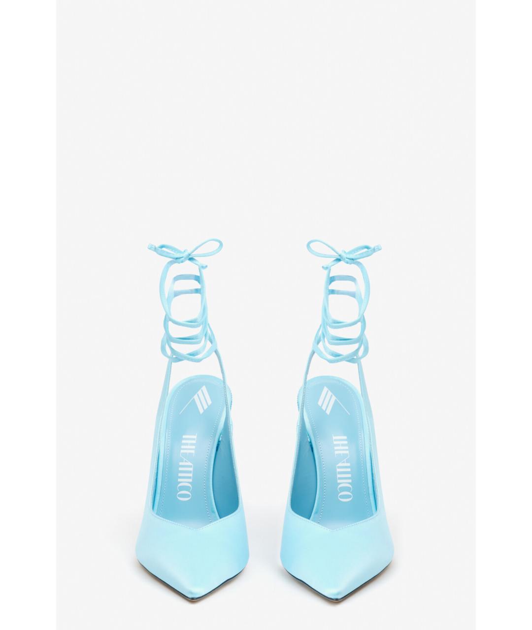 THE ATTICO Голубые текстильные туфли, фото 3