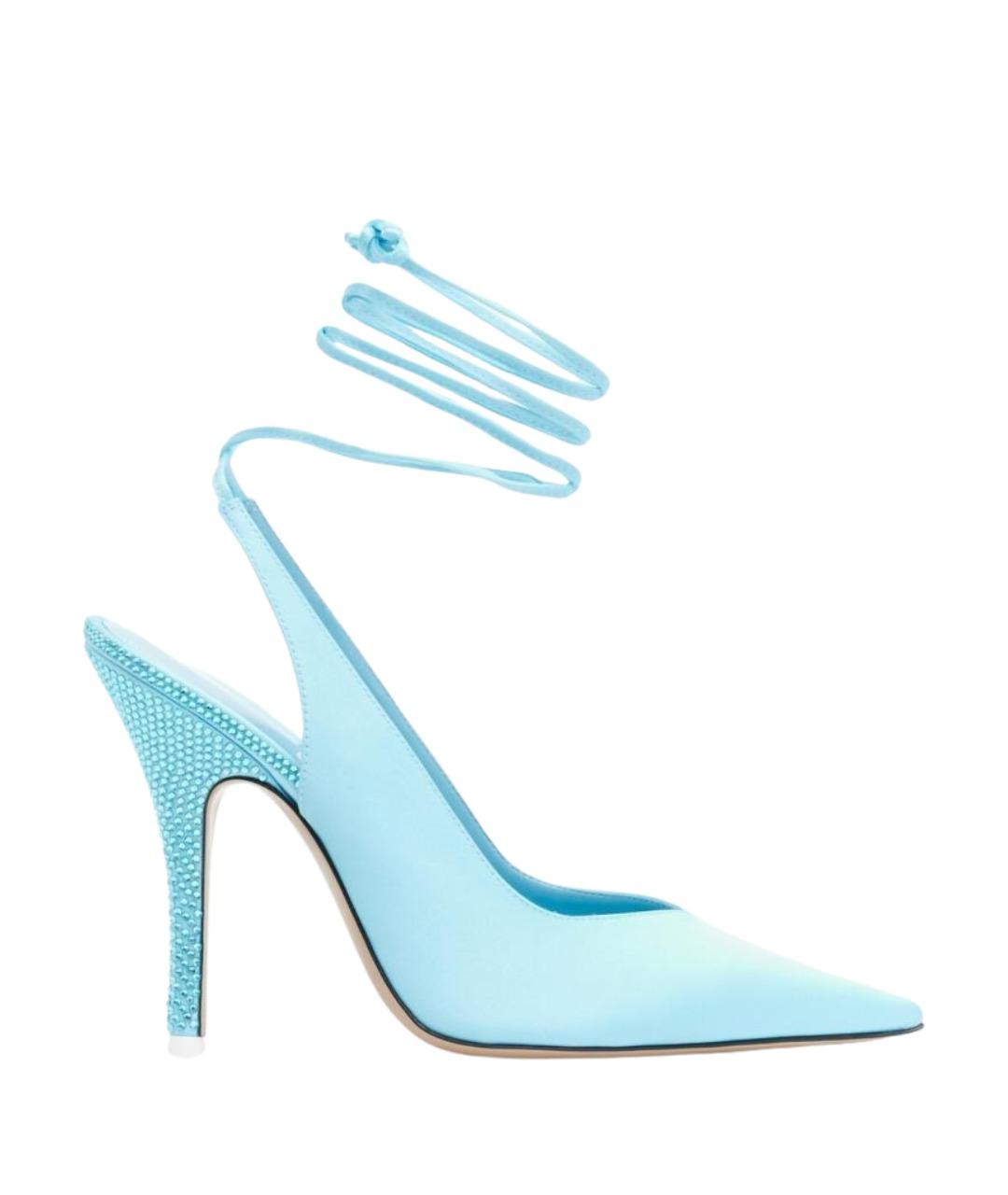 THE ATTICO Голубые текстильные туфли, фото 1