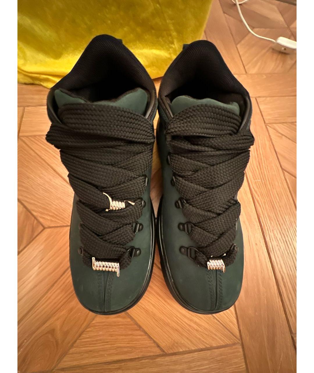 BURBERRY Хаки кожаные низкие ботинки, фото 2