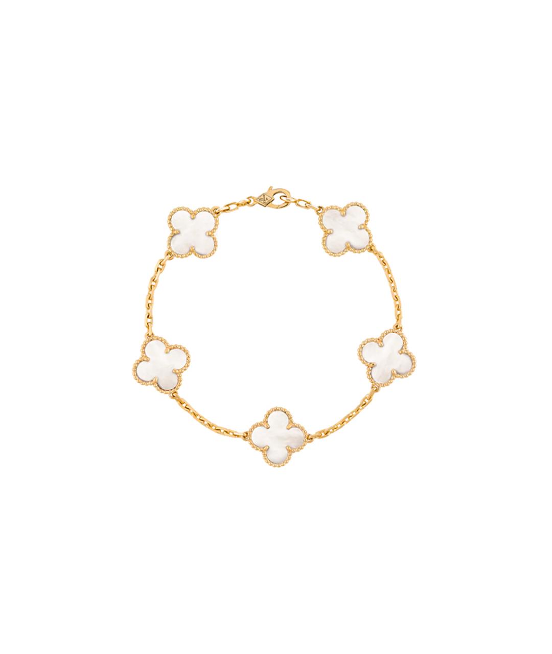 VAN CLEEF & ARPELS Белый браслет из желтого золота, фото 2