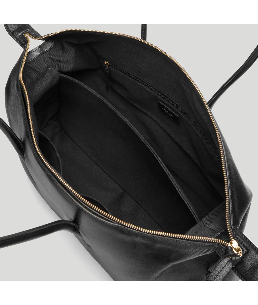 DEMELLIER Черная кожаная сумка тоут, фото 3