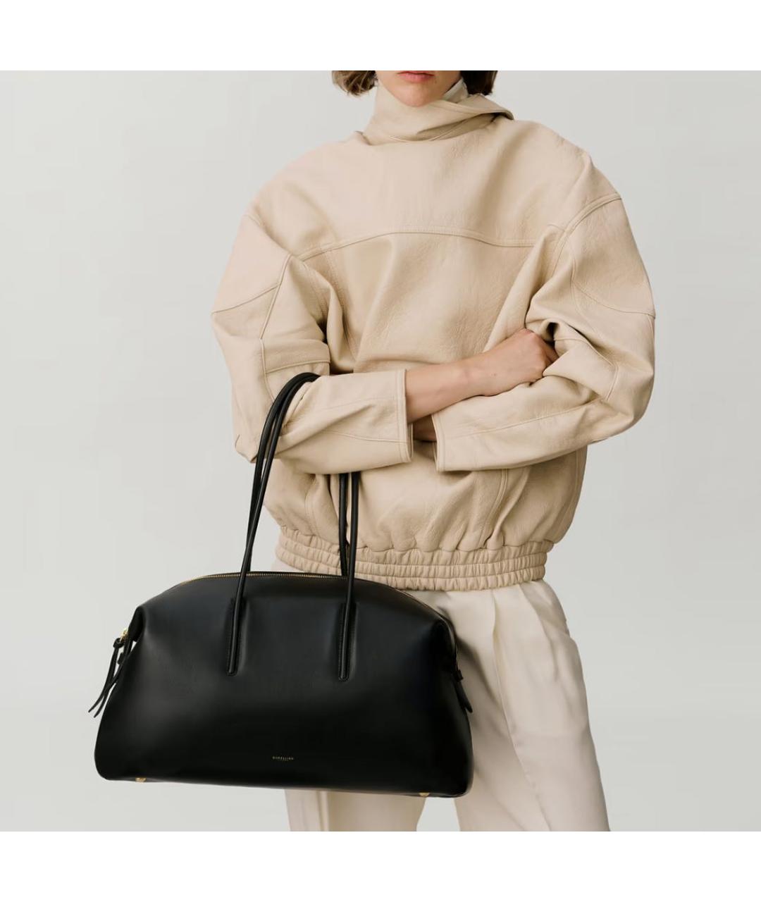 DEMELLIER Черная кожаная сумка тоут, фото 4