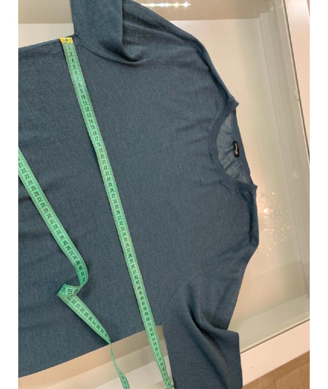 KITON Бирюзовый шерстяной джемпер / свитер, фото 7