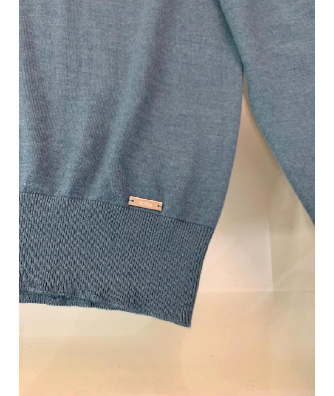 KITON Бирюзовый шерстяной джемпер / свитер, фото 4