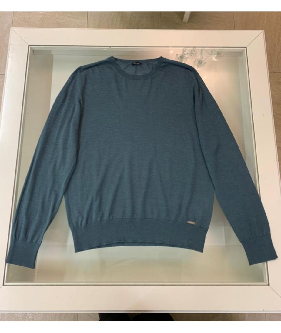 KITON Бирюзовый шерстяной джемпер / свитер, фото 10