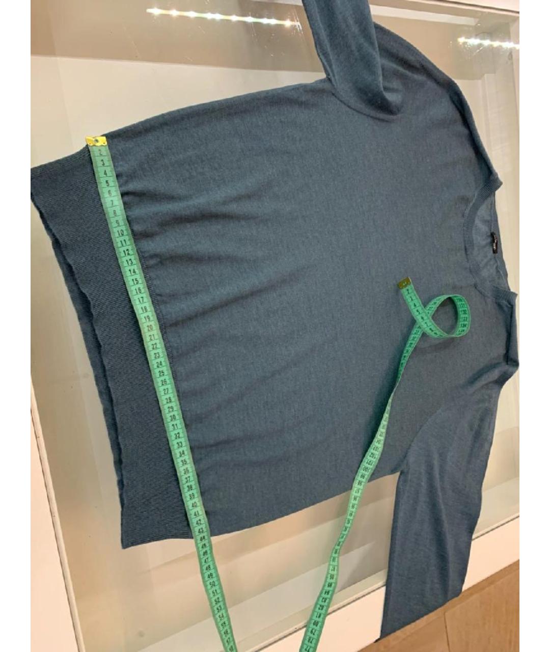 KITON Бирюзовый шерстяной джемпер / свитер, фото 8