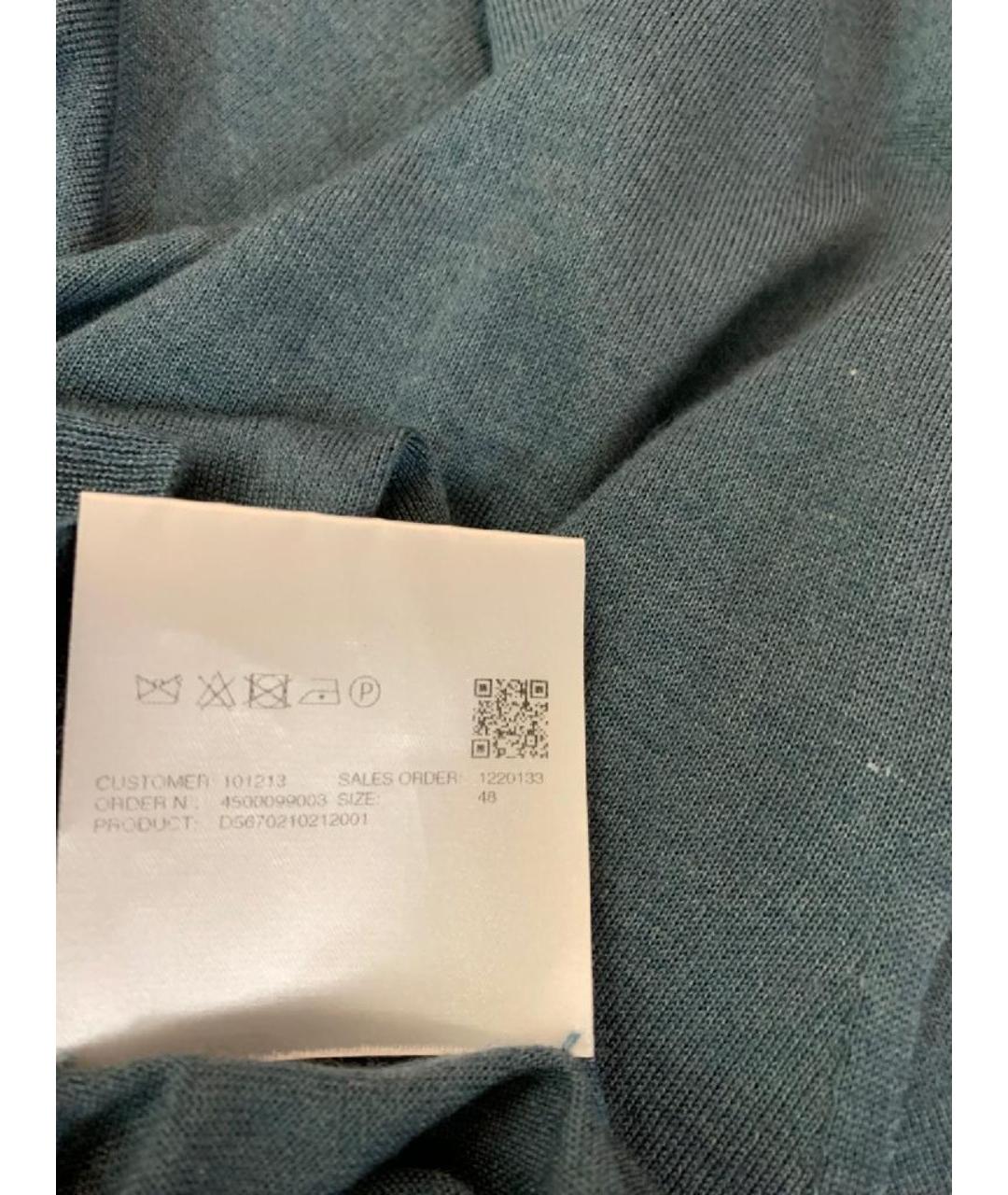 KITON Бирюзовый шерстяной джемпер / свитер, фото 6