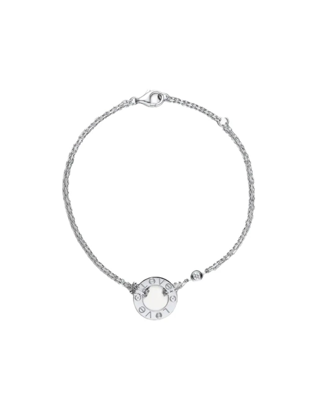 CARTIER Серебрянный браслет из белого золота, фото 1