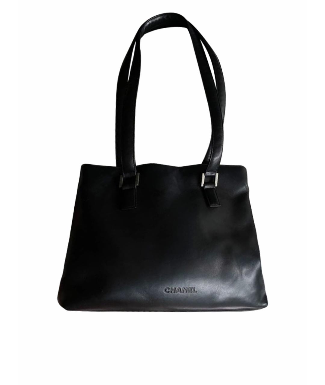 CHANEL Черная кожаная сумка через плечо, фото 1