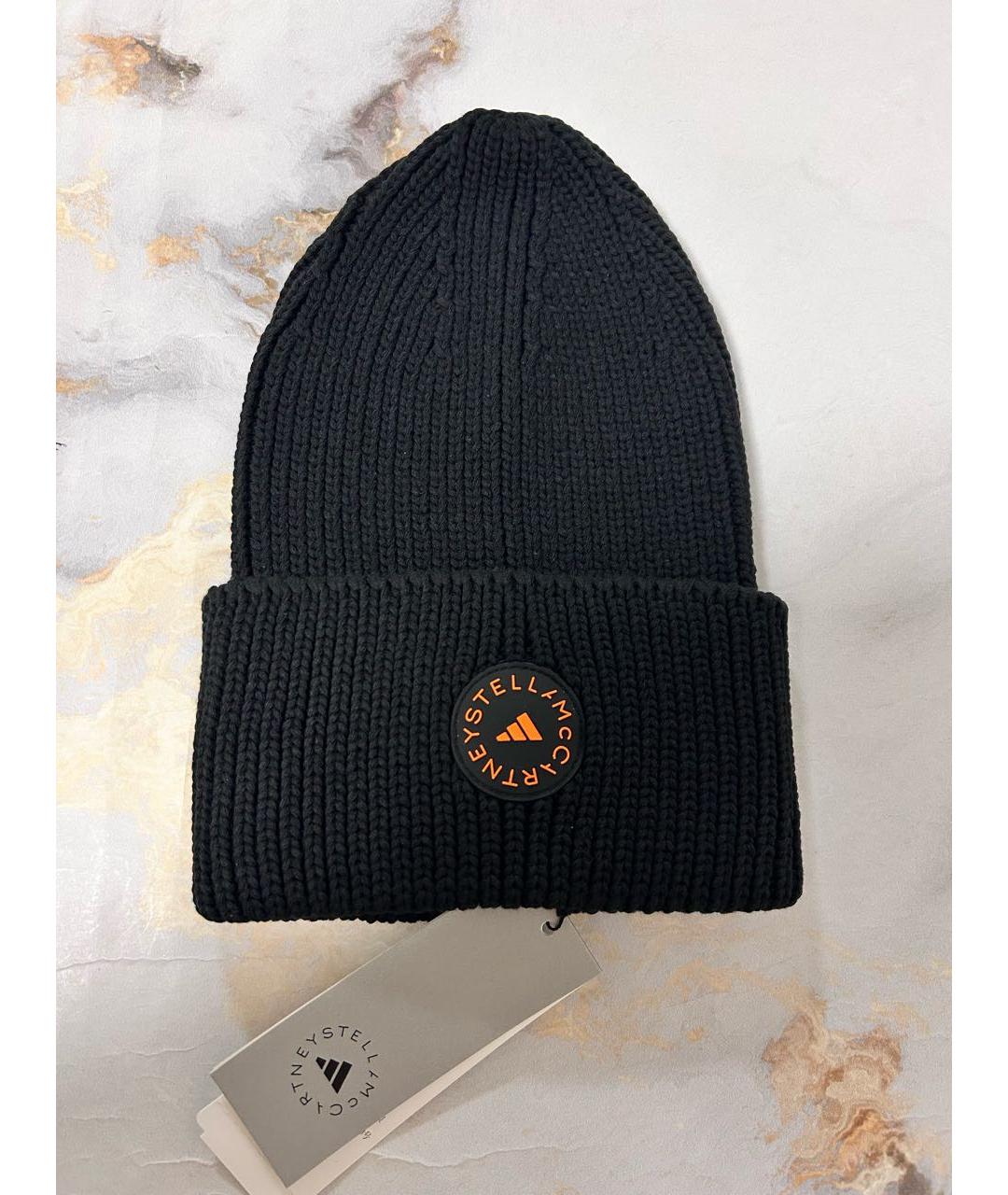 ADIDAS BY STELLA MCCARTNEY Черная хлопковая шапка, фото 2