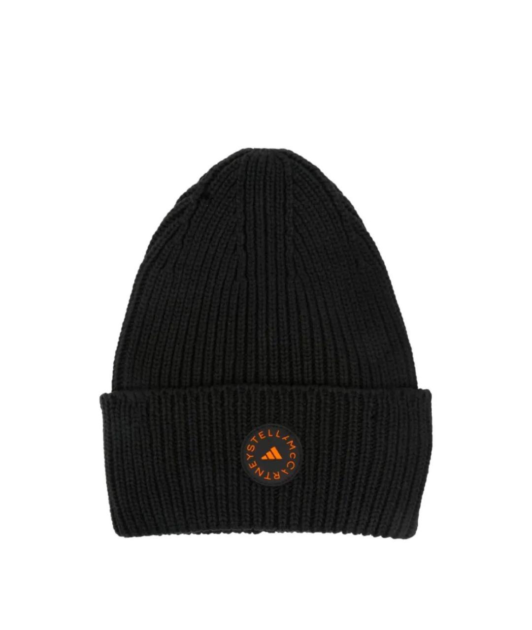 ADIDAS BY STELLA MCCARTNEY Черная хлопковая шапка, фото 1