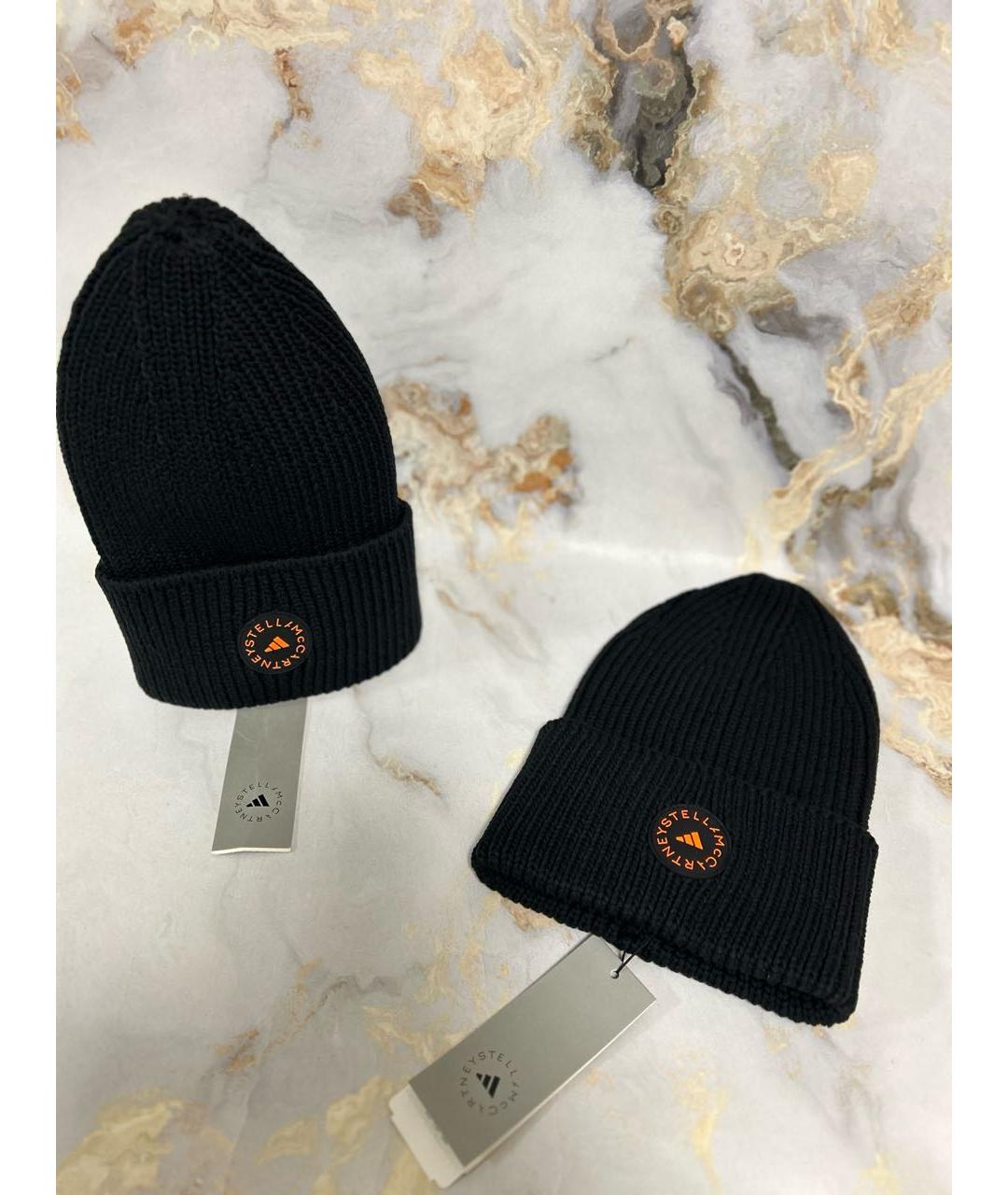 ADIDAS BY STELLA MCCARTNEY Черная хлопковая шапка, фото 3