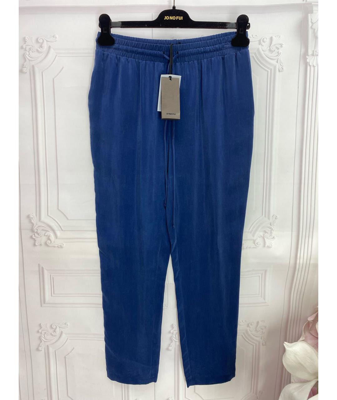 JO NO FUI Синие прямые брюки, фото 8