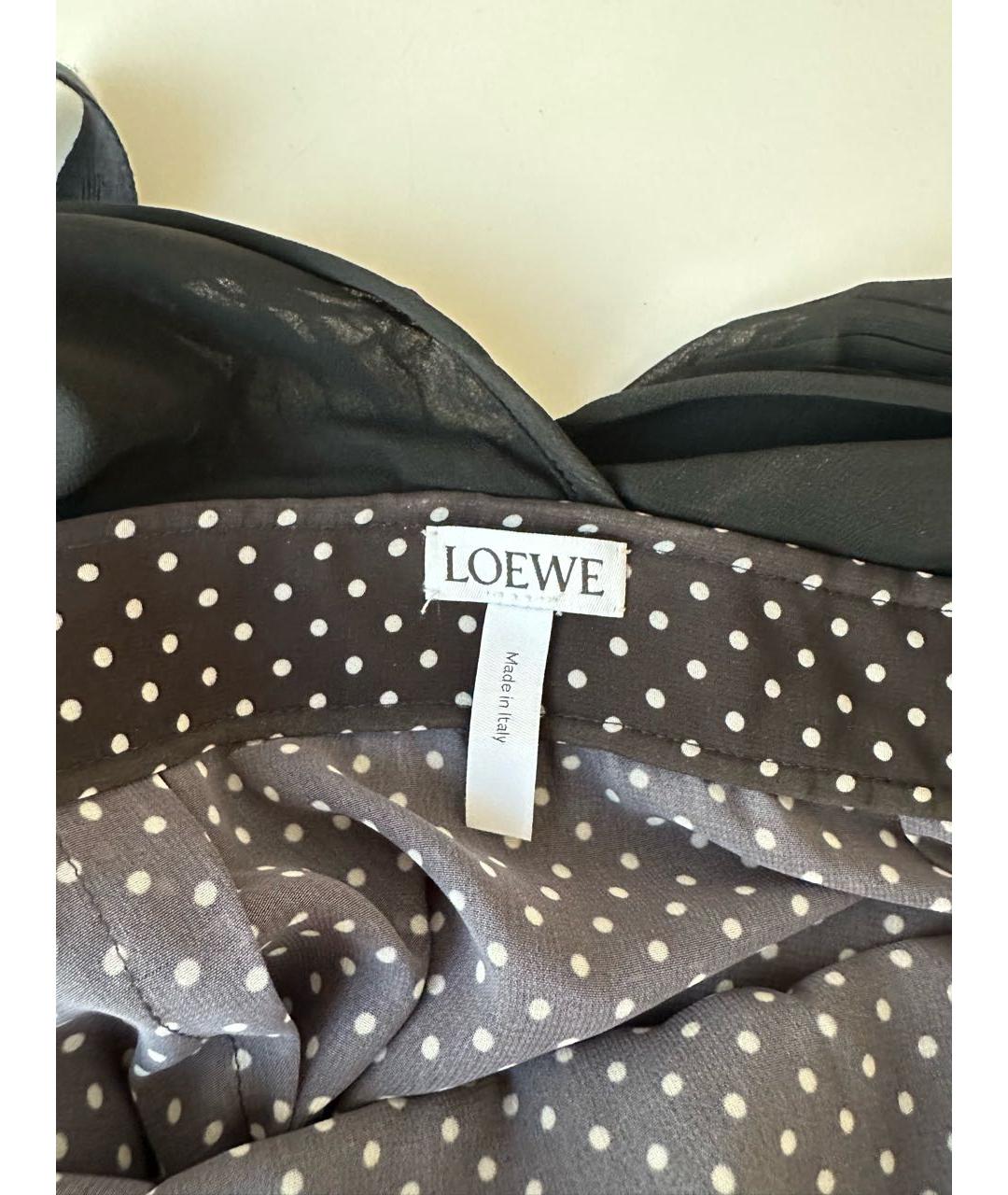 LOEWE Черное полиэстеровое повседневное платье, фото 7