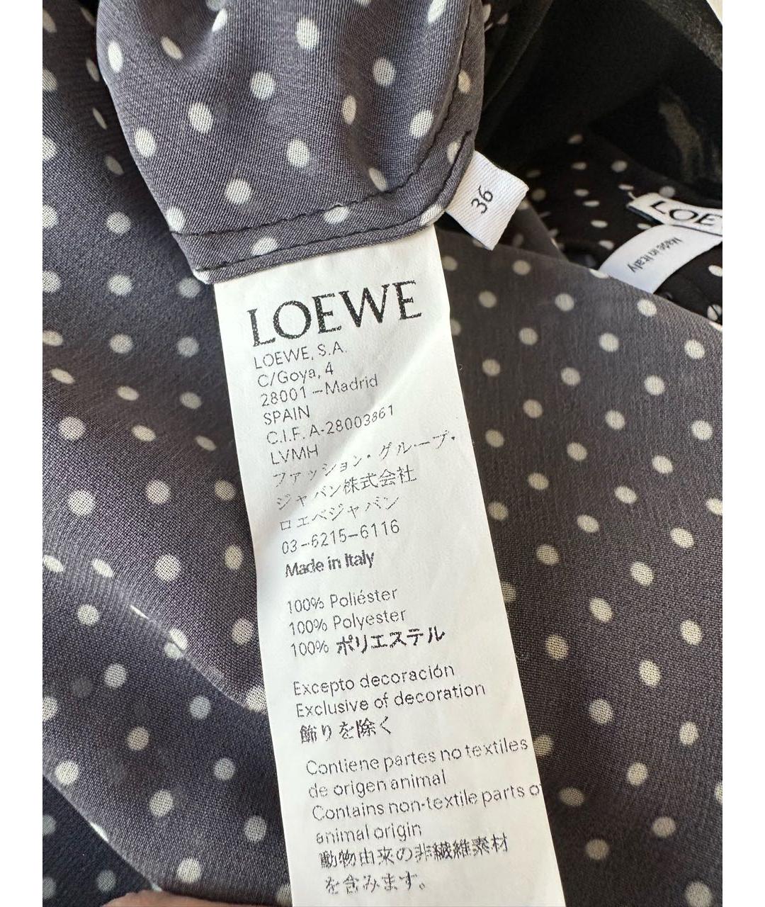 LOEWE Черное полиэстеровое повседневное платье, фото 8
