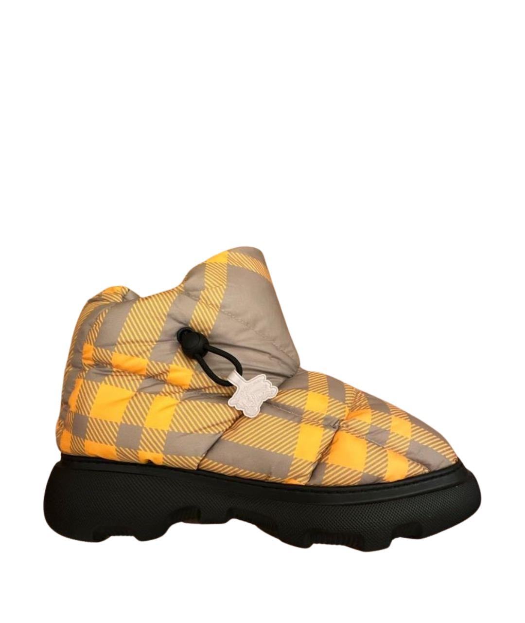 BURBERRY Мульти текстильные высокие ботинки, фото 1