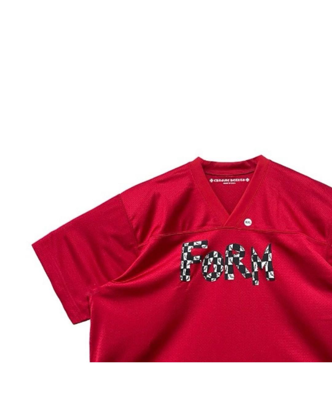 CHROME HEARTS Красная футболка, фото 4