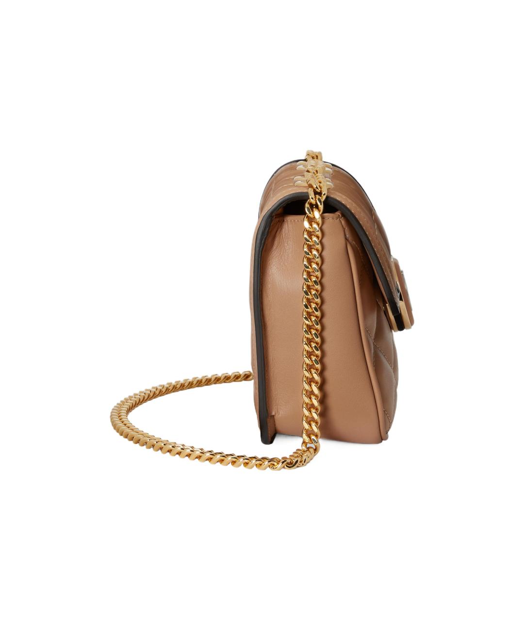 GUCCI Бежевая кожаная сумка через плечо, фото 5