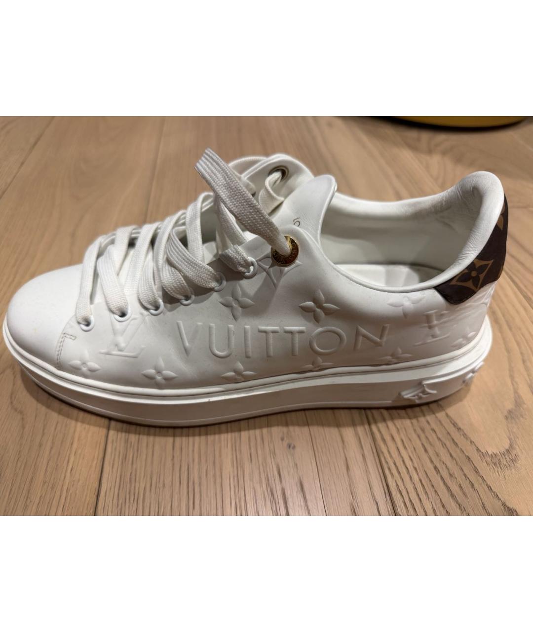 LOUIS VUITTON Белые кожаные кеды, фото 5