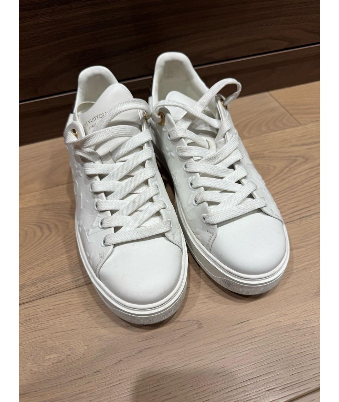 LOUIS VUITTON Белые кожаные кеды, фото 2