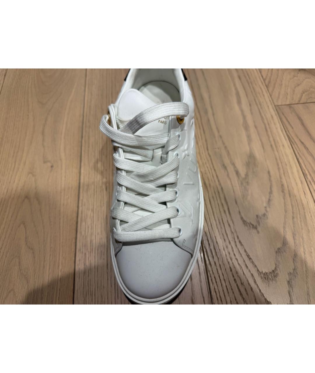 LOUIS VUITTON Белые кожаные кеды, фото 3