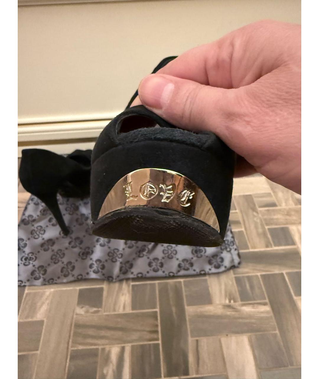 PHILIPP PLEIN Черные замшевые туфли, фото 4