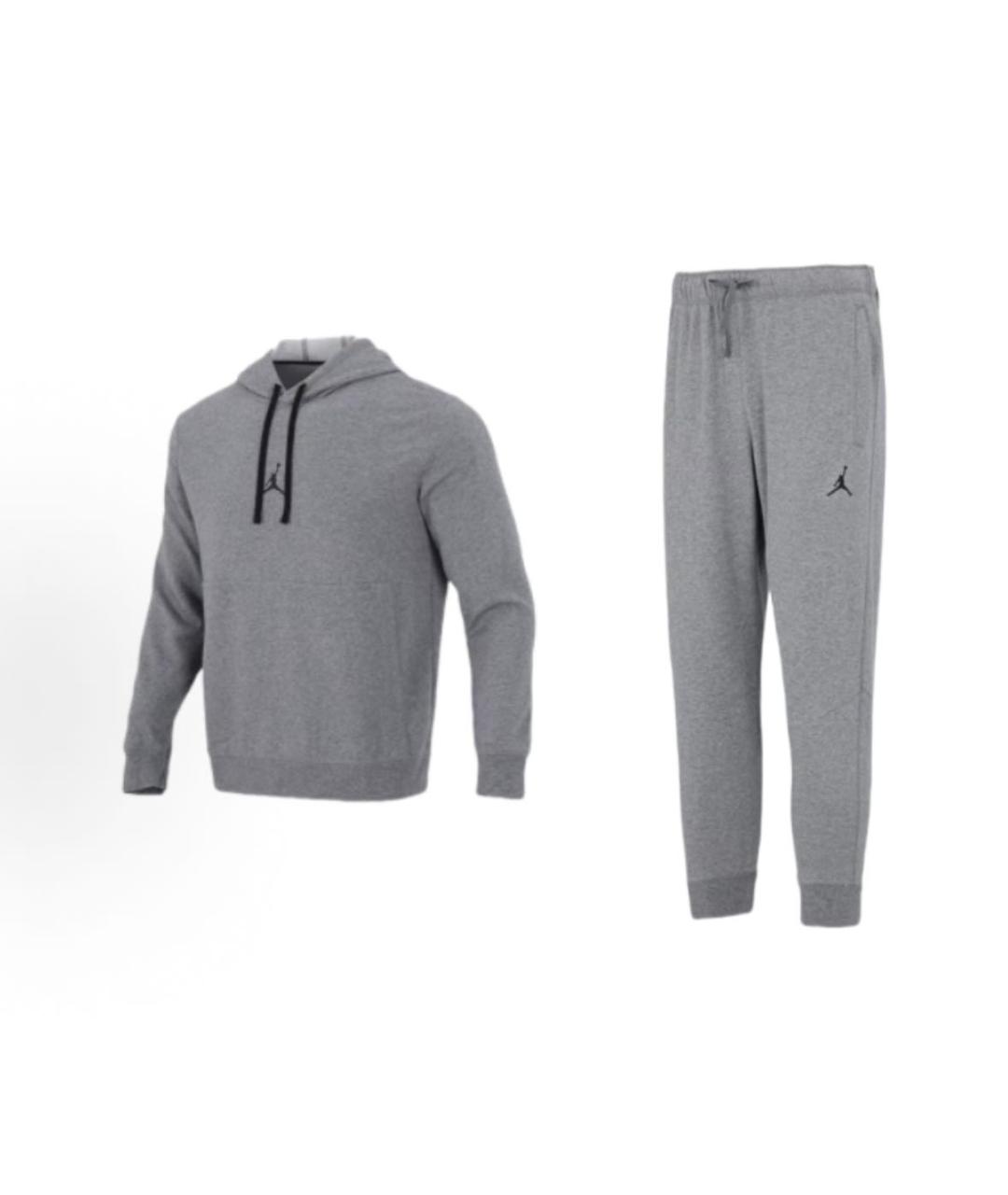 JORDAN Серый хлопковый спортивный костюм, фото 9