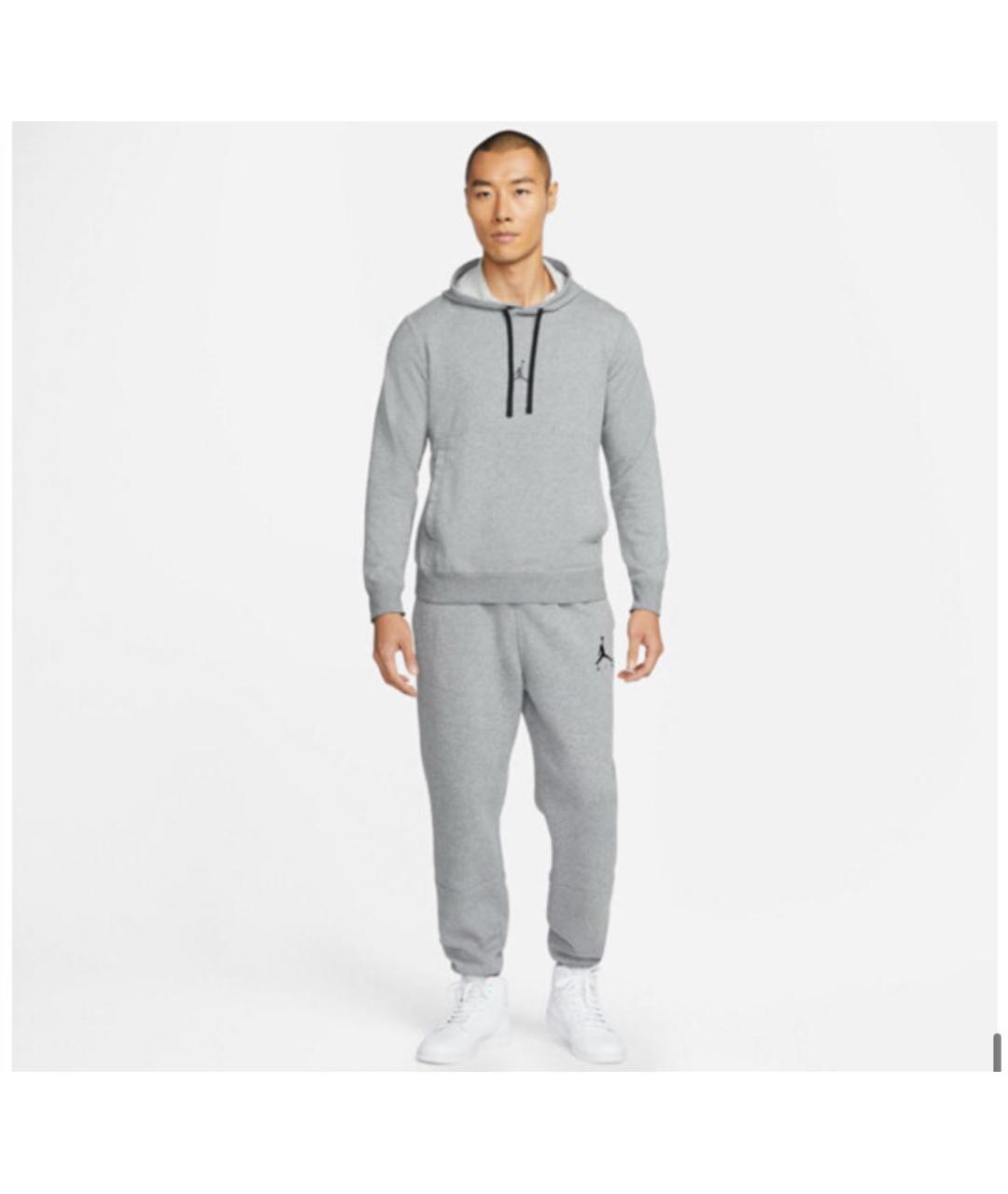 JORDAN Серый хлопковый спортивный костюм, фото 3