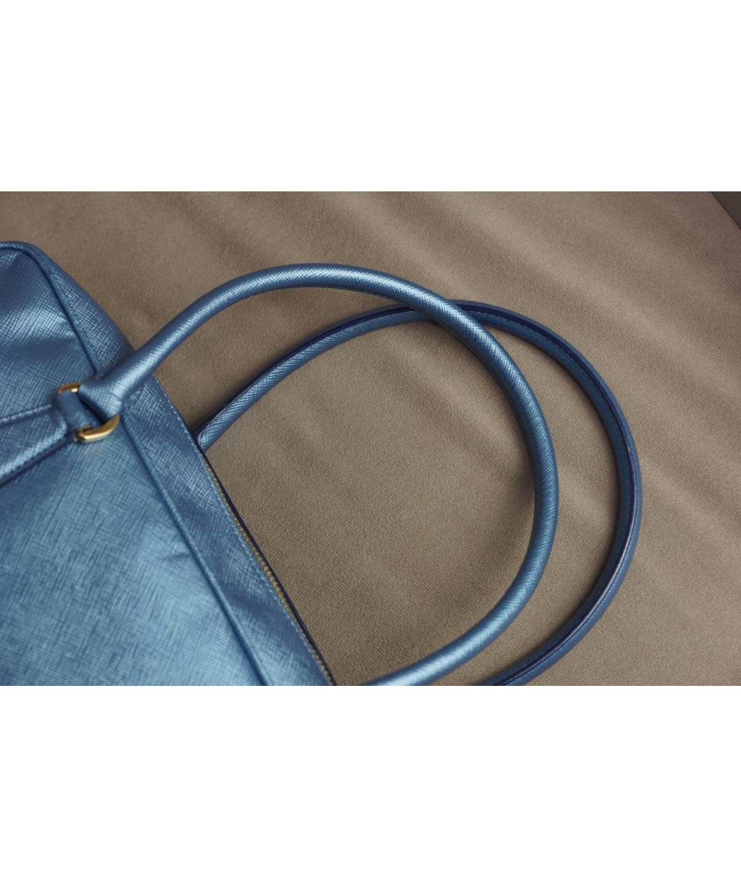 PRADA Голубая кожаная сумка через плечо, фото 6