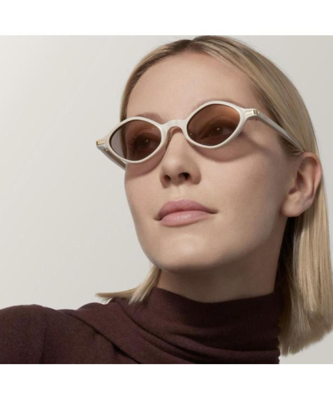 CARTIER Белые пластиковые солнцезащитные очки, фото 3