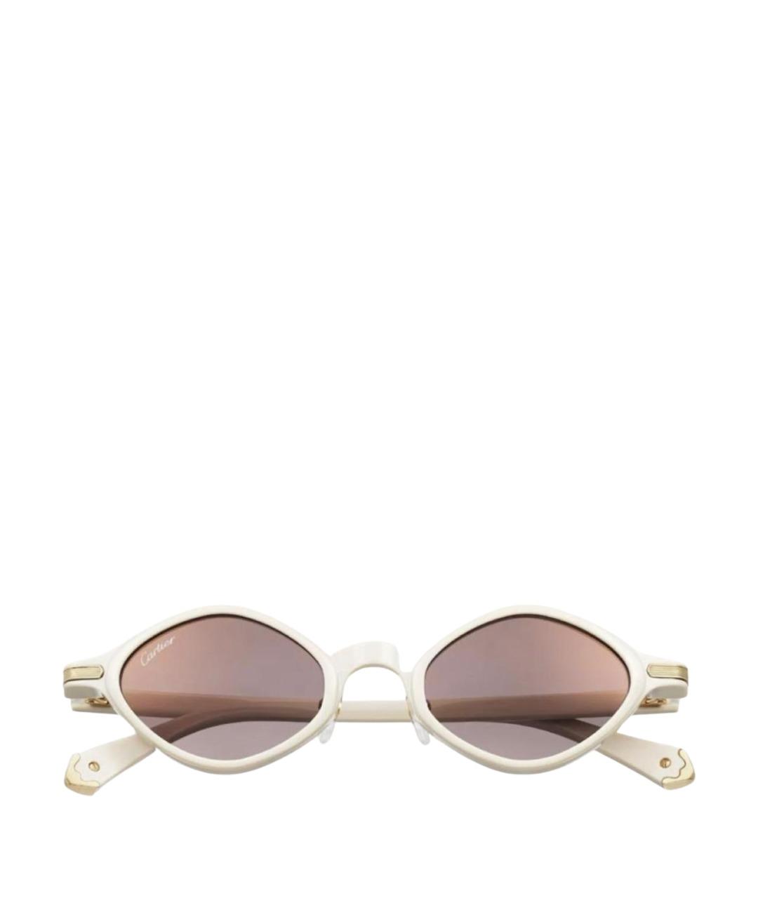 CARTIER Белые пластиковые солнцезащитные очки, фото 1