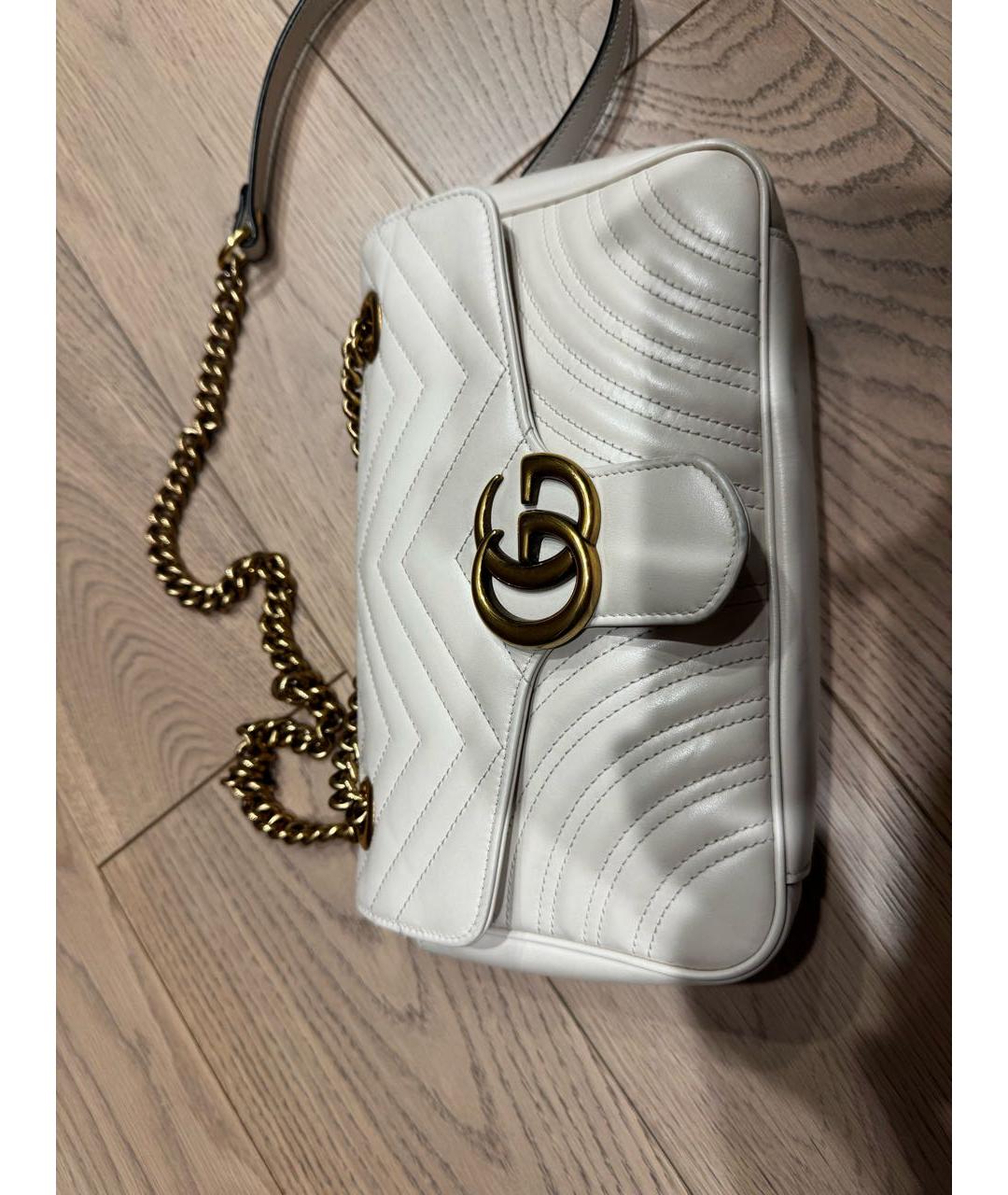 GUCCI Бежевая кожаная сумка через плечо, фото 4