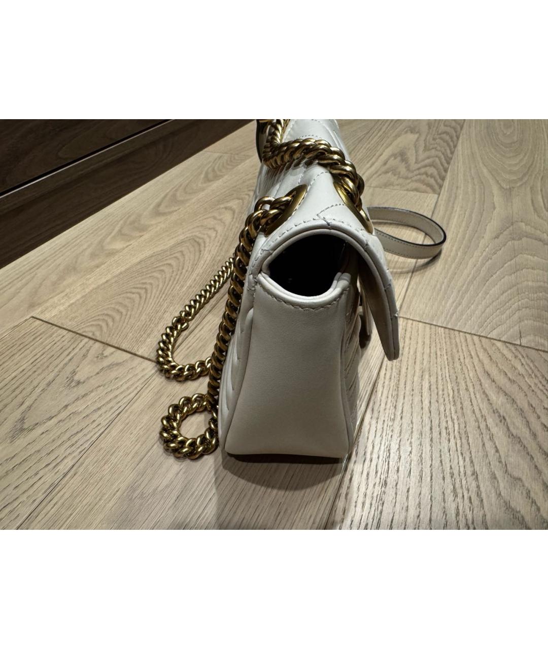 GUCCI Бежевая кожаная сумка через плечо, фото 2