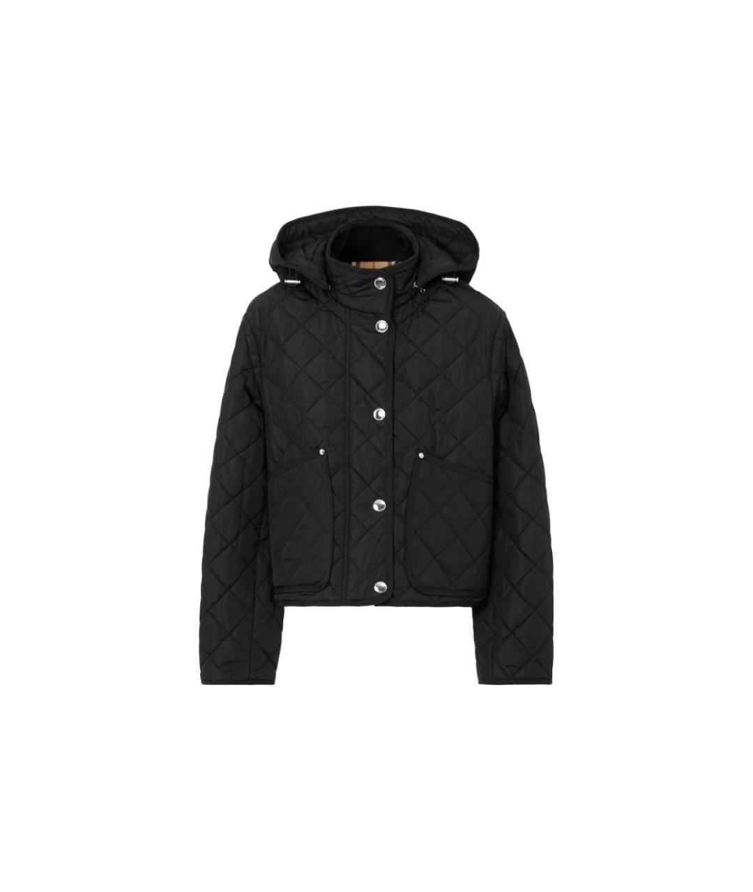 BURBERRY Черная полиамидовая куртка, фото 1