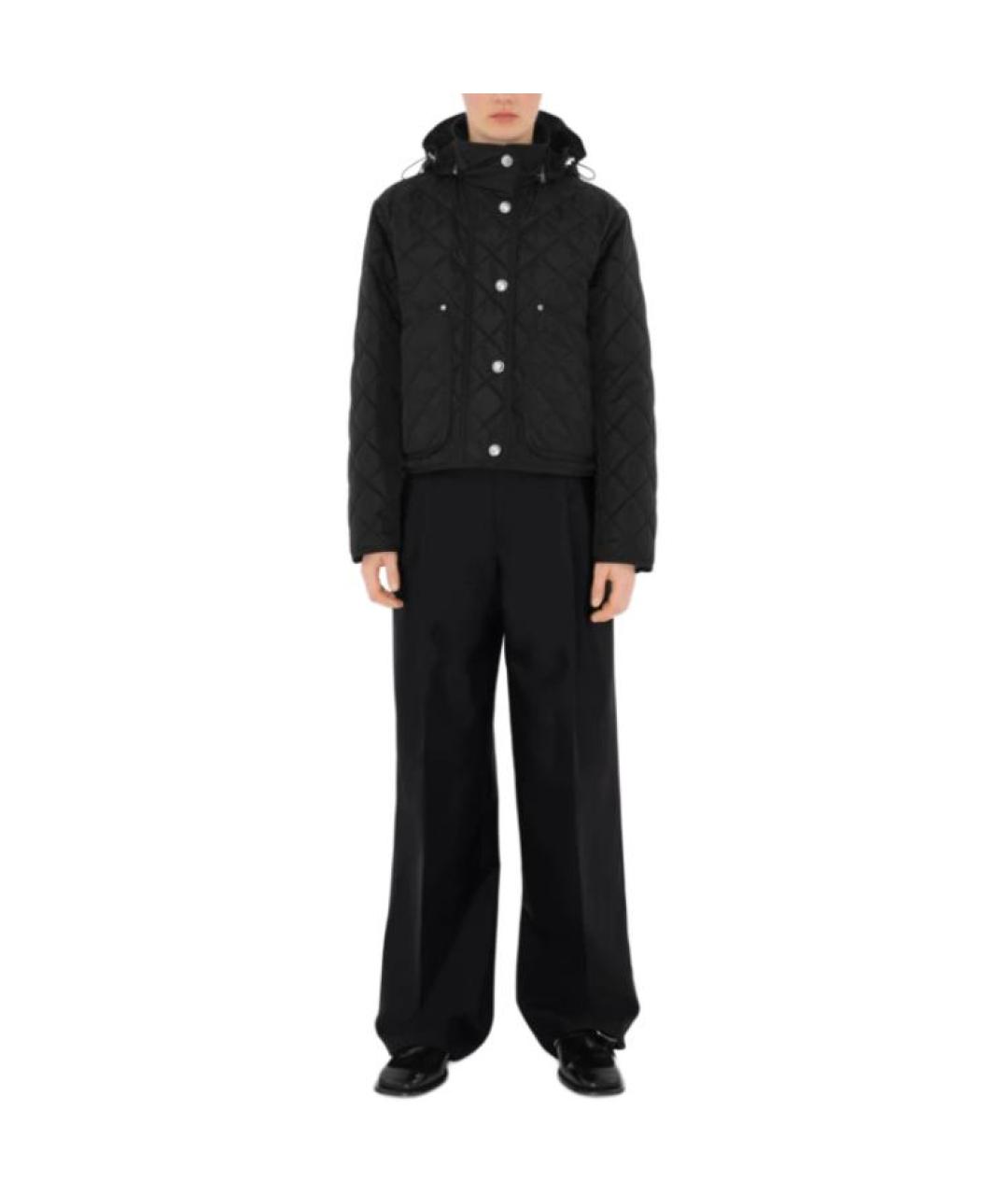 BURBERRY Черная полиамидовая куртка, фото 2