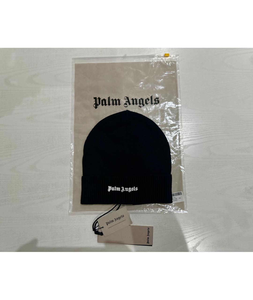 PALM ANGELS Черная хлопковая шапка, фото 3