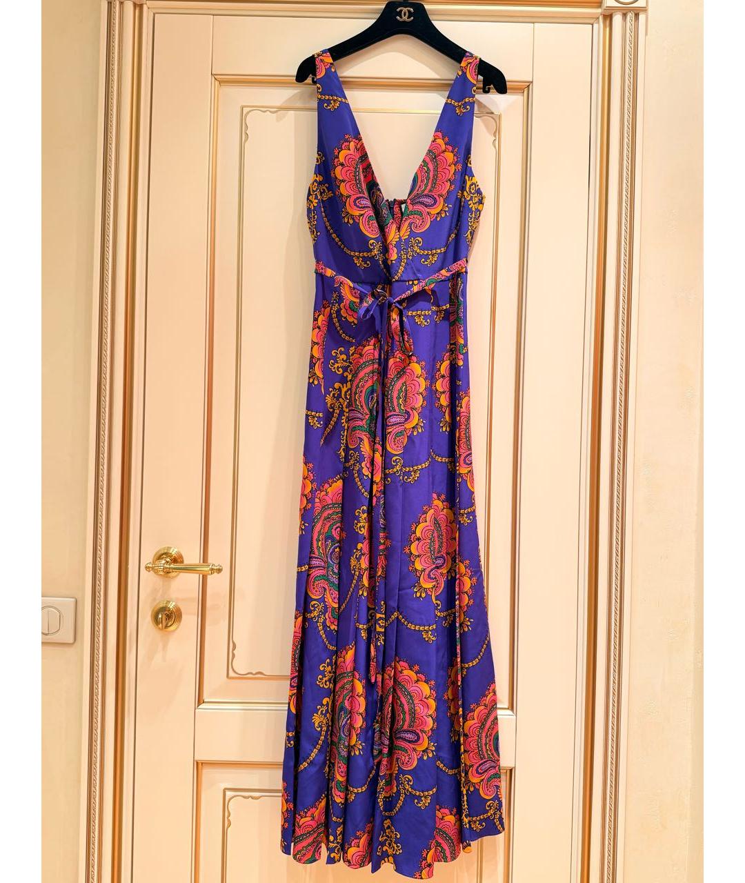 GUCCI Синий шелковый сарафан, фото 9