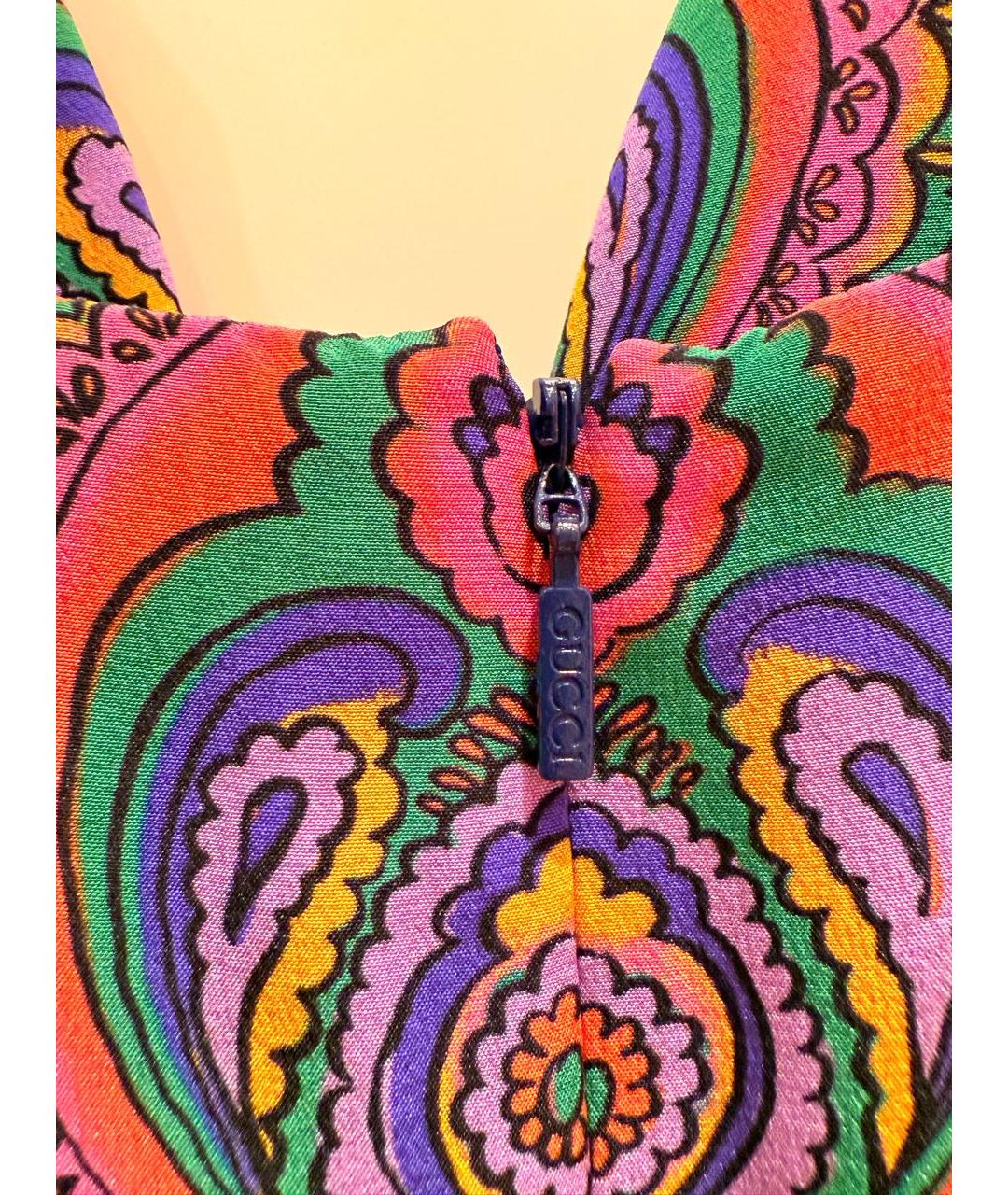 GUCCI Синий шелковый сарафан, фото 8