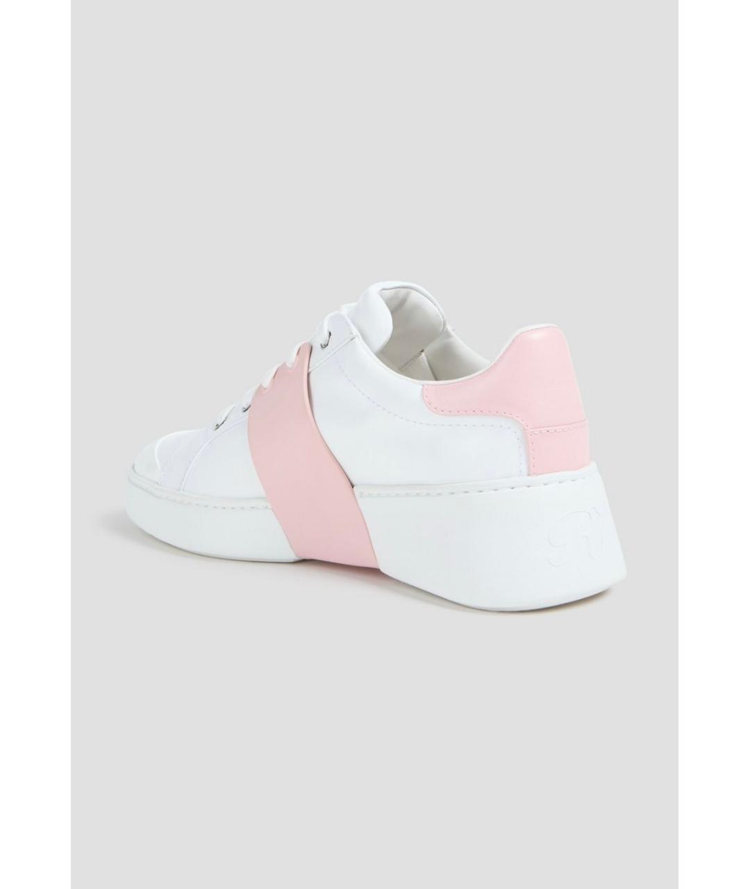ROGER VIVIER Белые кожаные кроссовки, фото 3