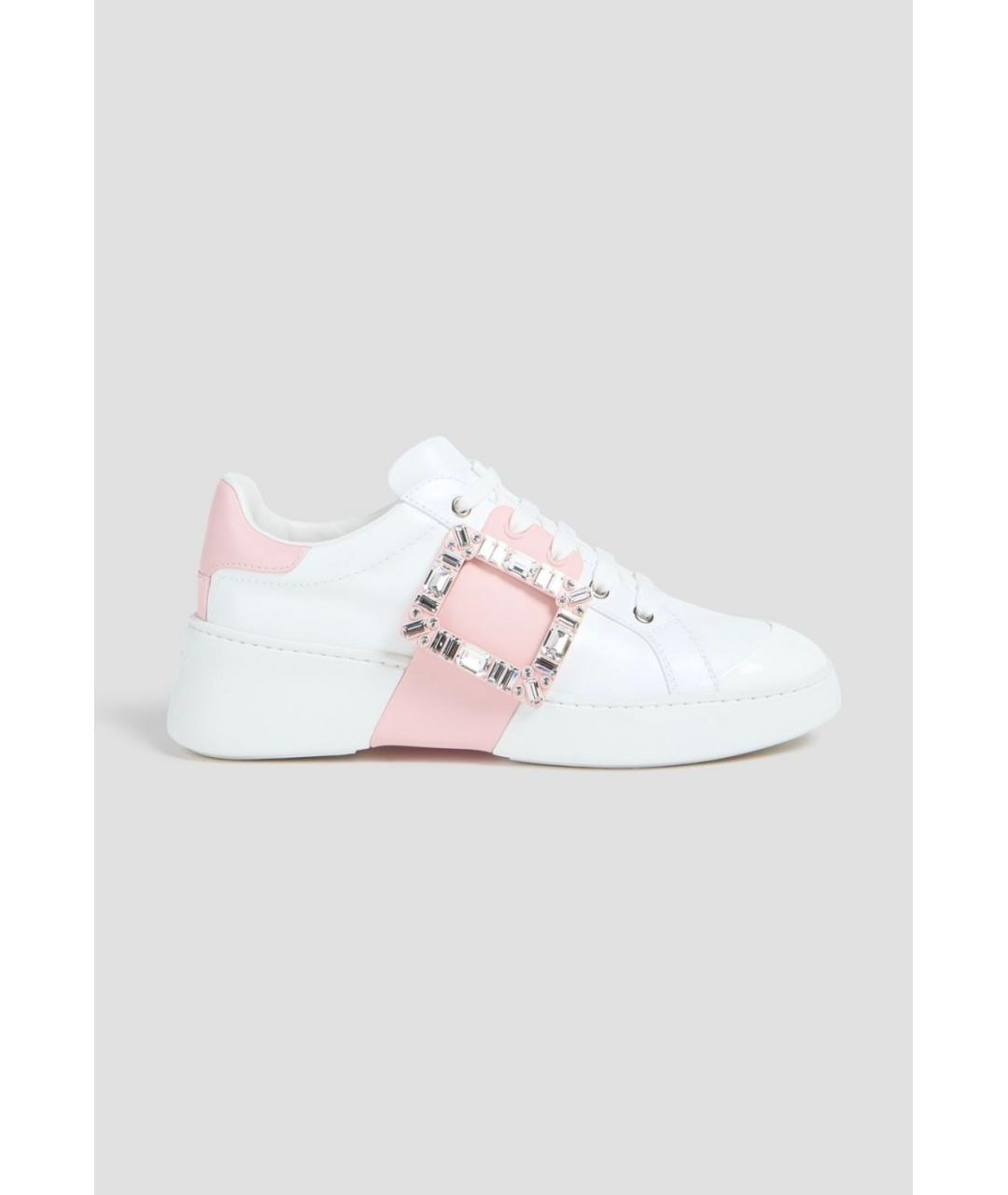 ROGER VIVIER Белые кожаные кроссовки, фото 5