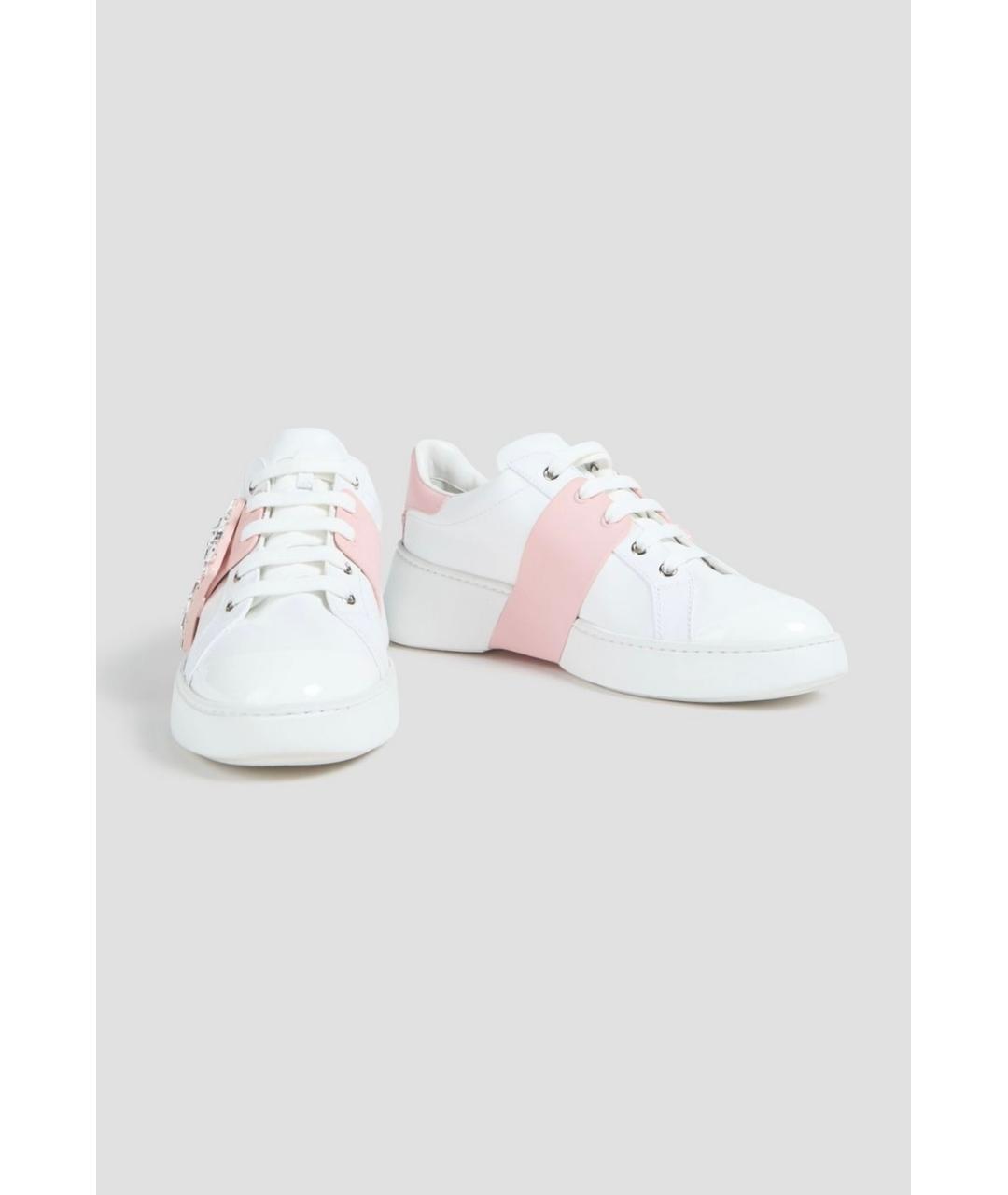 ROGER VIVIER Белые кожаные кроссовки, фото 2
