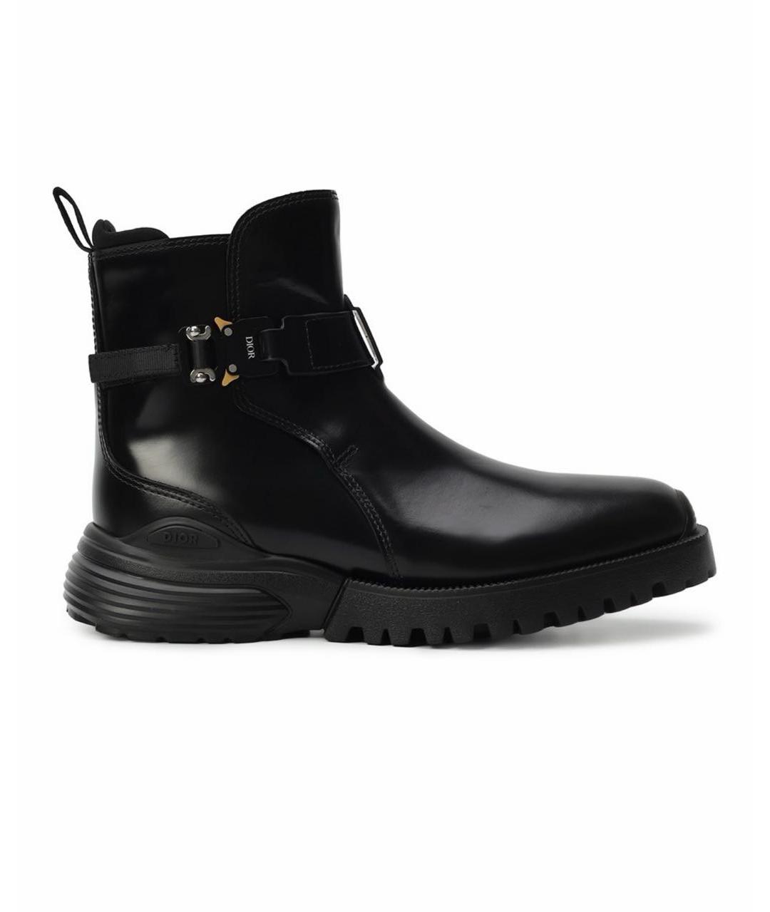 CHRISTIAN DIOR Черные кожаные высокие ботинки, фото 6