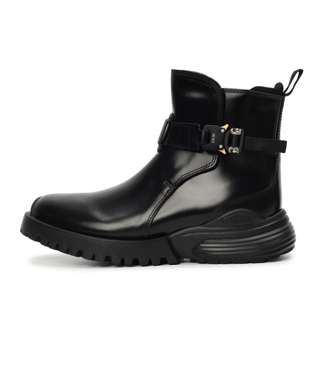 CHRISTIAN DIOR Черные кожаные высокие ботинки, фото 3
