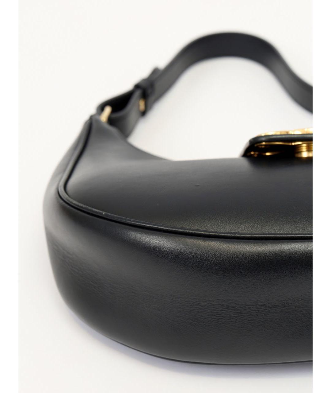 CELINE Черная кожаная сумка с короткими ручками, фото 6