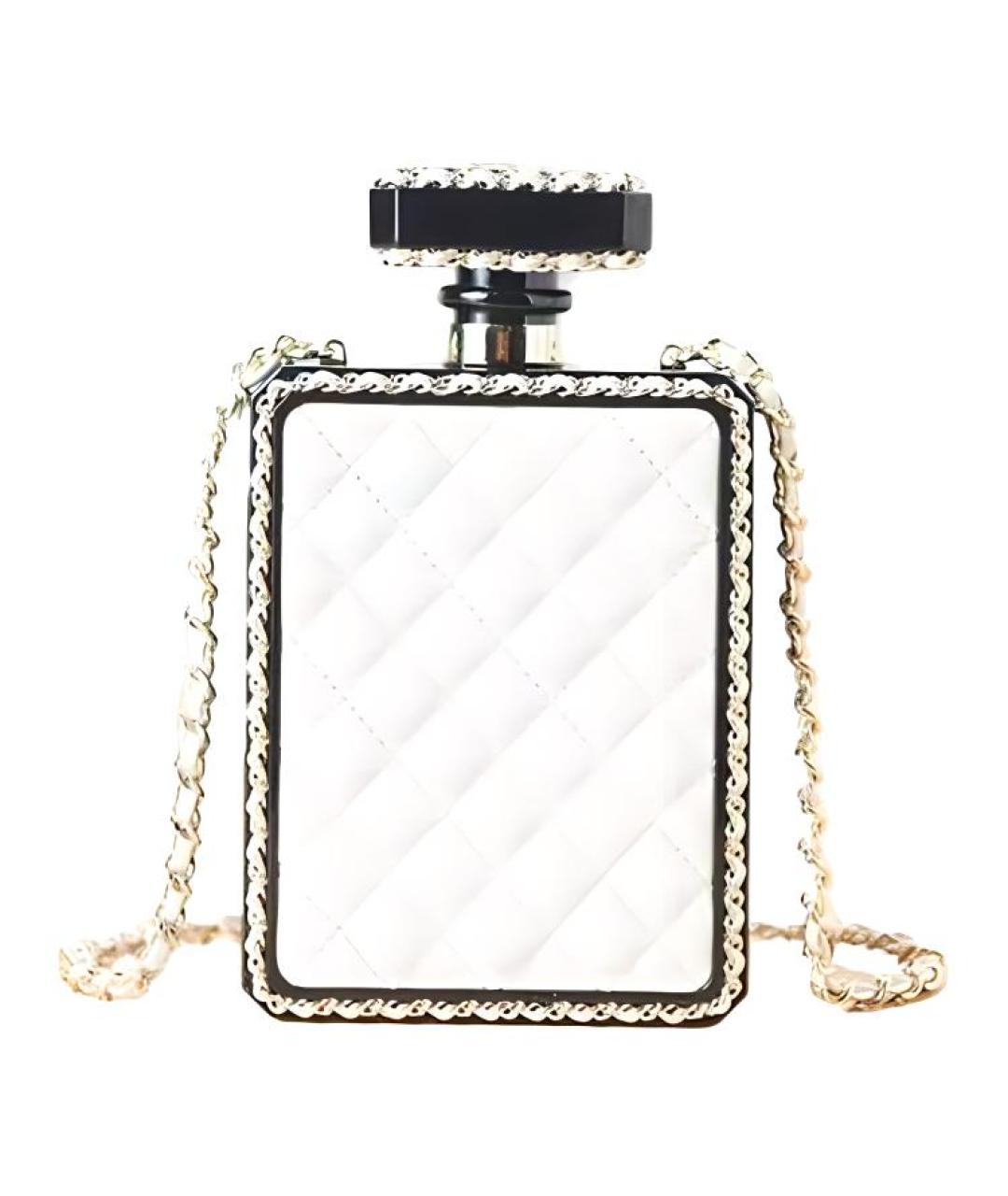 CHANEL Белая кожаная сумка через плечо, фото 2