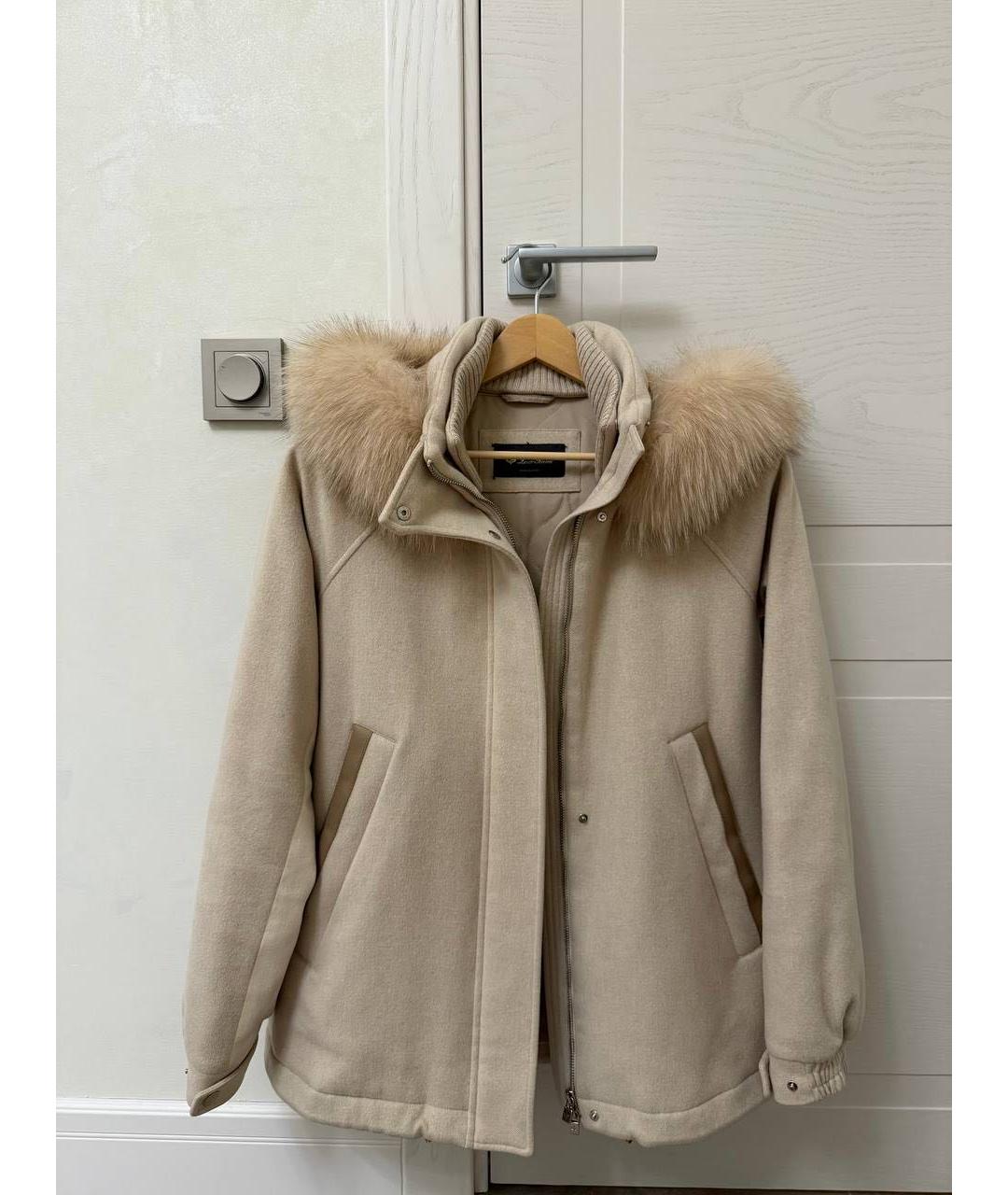 LORO PIANA Бежевая кашемировая парка, фото 3