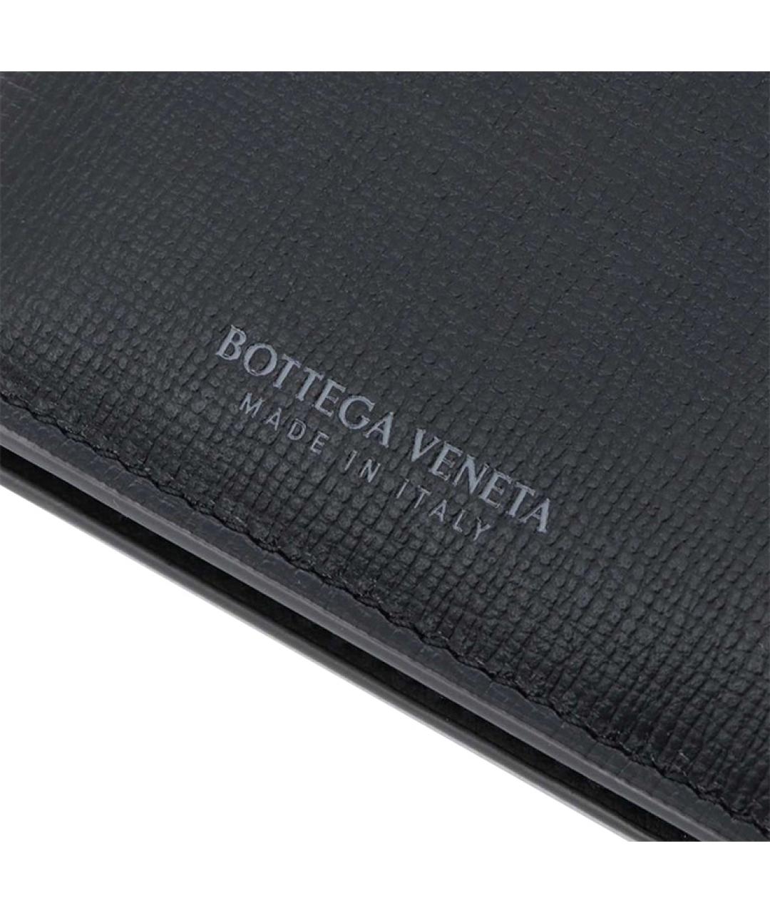 BOTTEGA VENETA Черный кожаный кошелек, фото 4