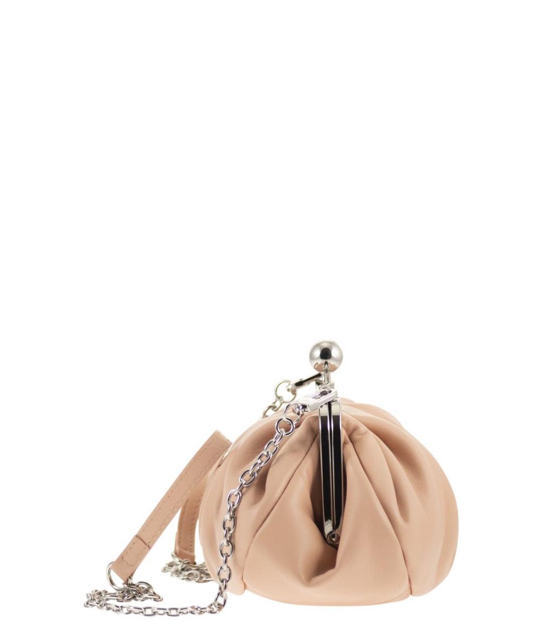 WEEKEND MAX MARA Розовая кожаная сумка через плечо, фото 3