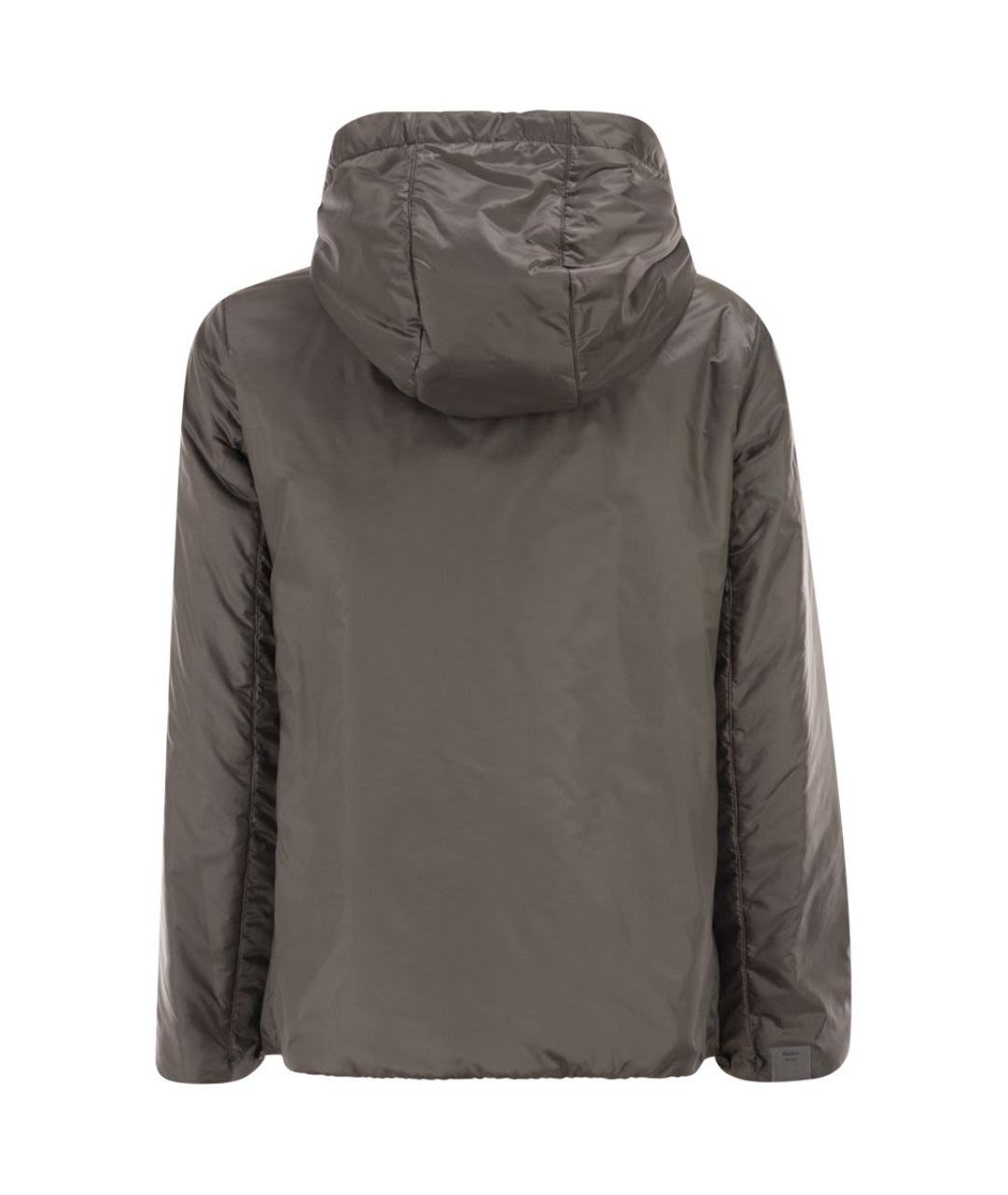 MAX MARA Серая полиэстеровая куртка, фото 2