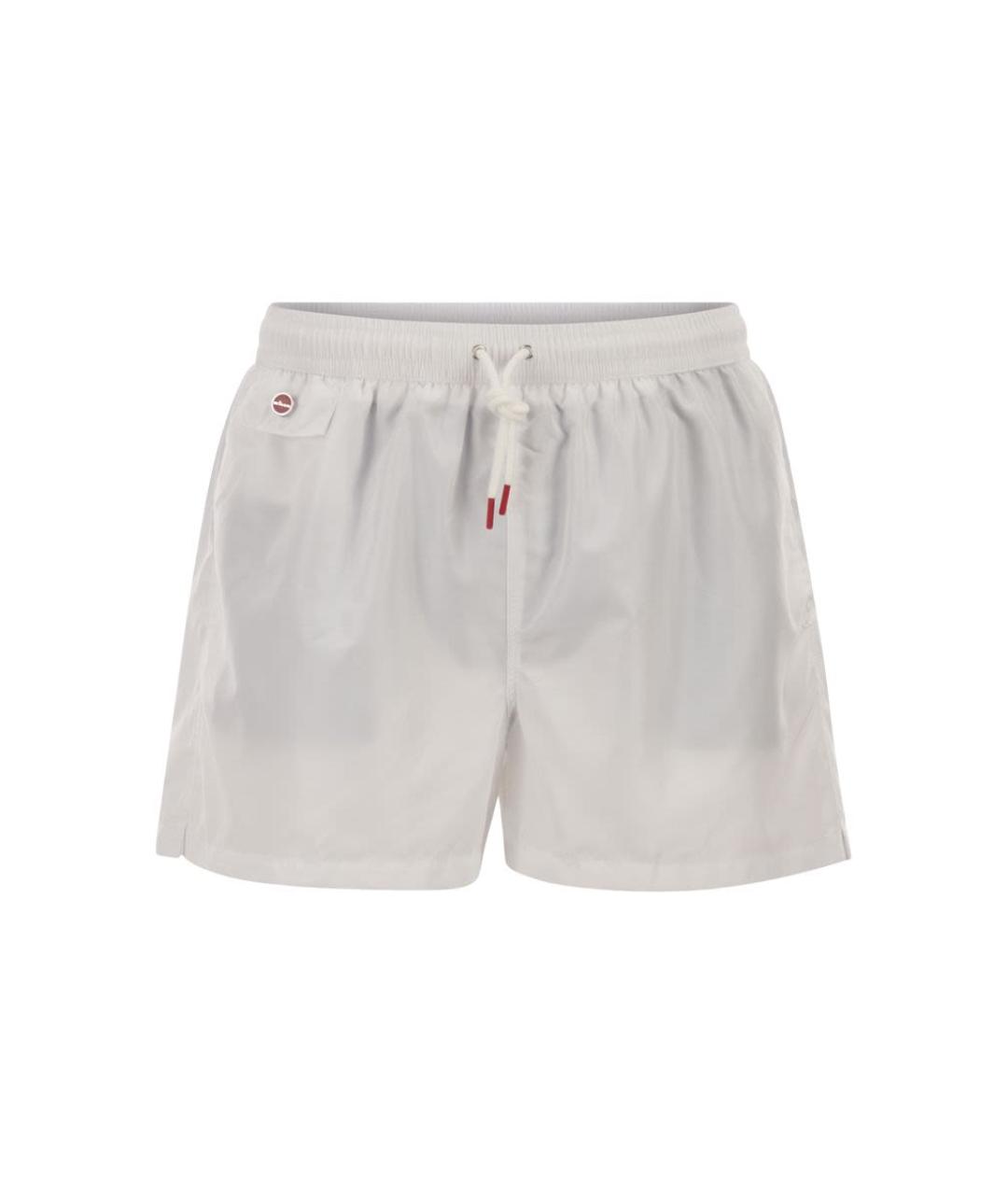 KITON Белые полиэстеровые плавки, фото 1